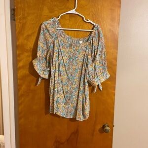 LC Lauren Conrad Multicolor Floral Blouse
